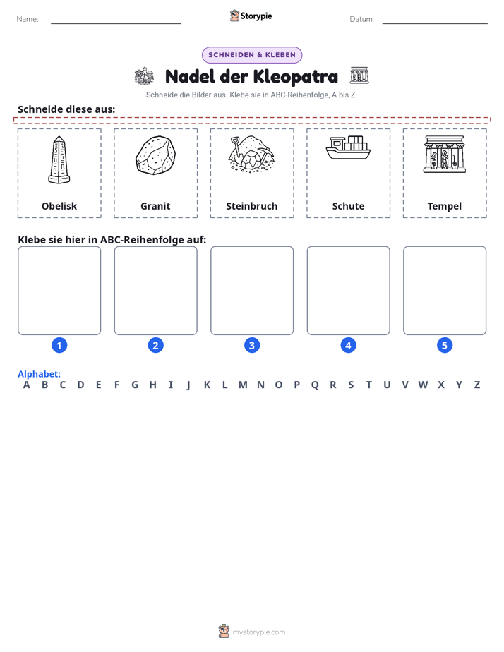 Schneiden & Einfügen Alphabet