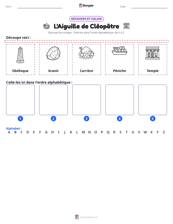 Découper & Coller l'Alphabet