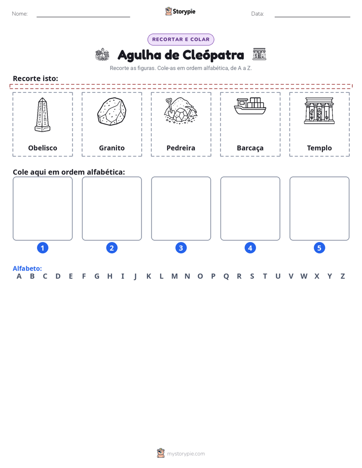 Recortar & Colar Alfabeto