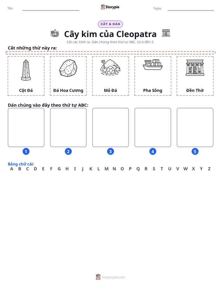 Cắt & Dán Chữ Cái