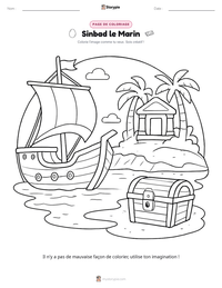 Aperçu de la feuille de travail imprimable Sinbad le Marin
