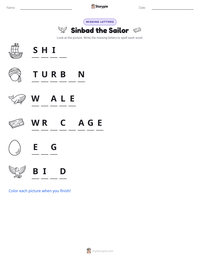 Sinbad the Sailor printable worksheet preview