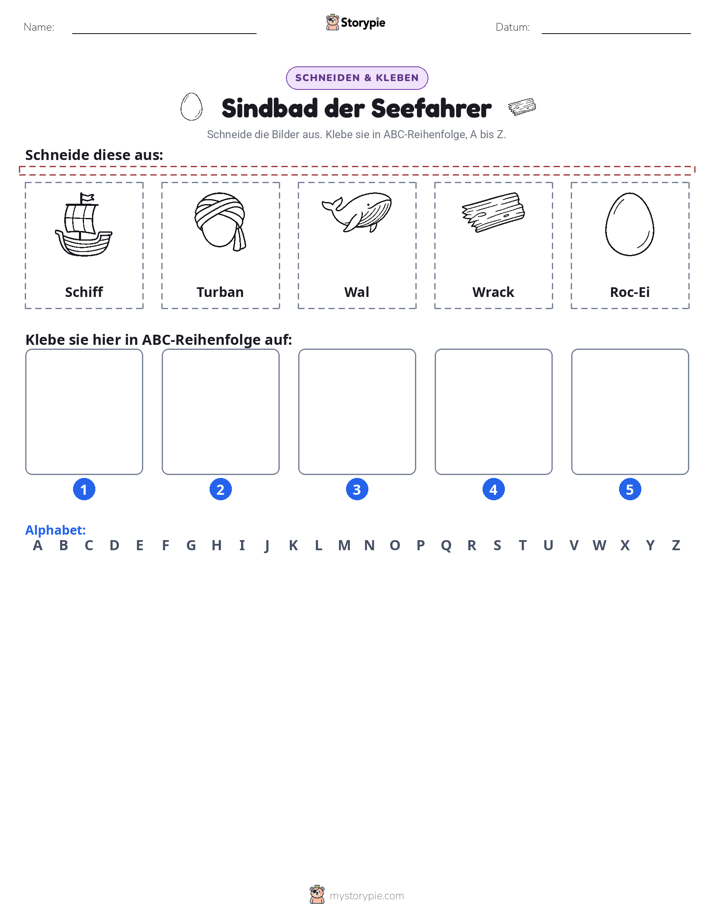 Schneiden & Einfügen Alphabet