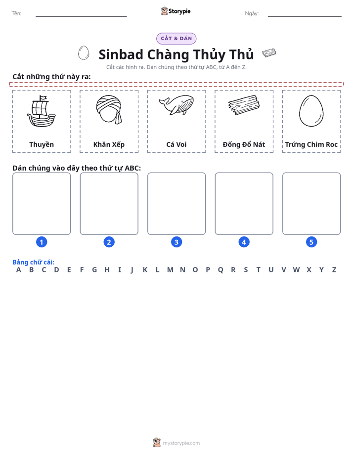 Cắt & Dán Chữ Cái