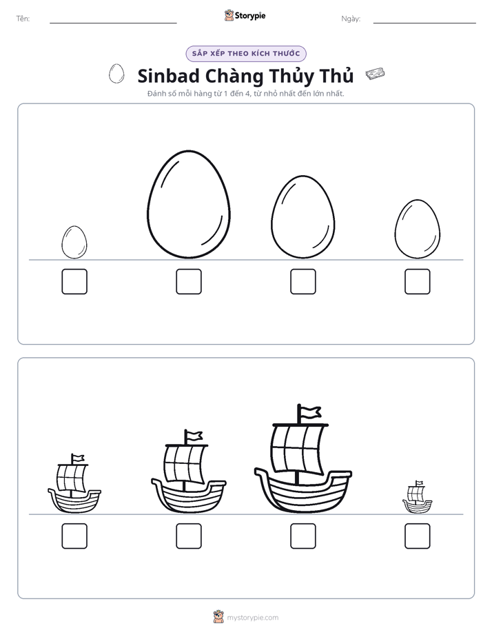 Thứ Tự Kích Thước