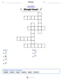 Giorgio Vasari printable worksheet preview