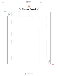 Giorgio Vasari printable worksheet preview