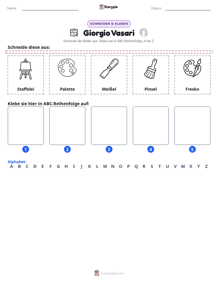 Schneiden & Einfügen Alphabet