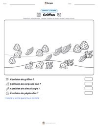 Aperçu de la feuille de travail imprimable Griffon