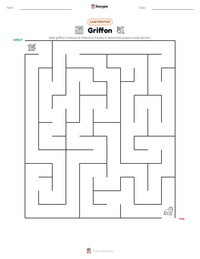Aperçu de la feuille de travail imprimable Griffon