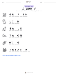 Griffin printable worksheet preview
