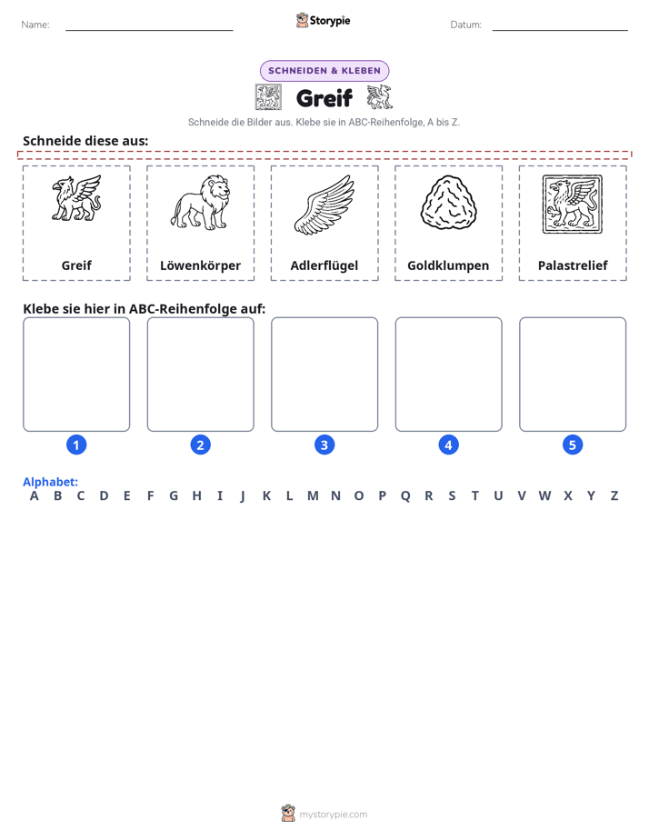 Schneiden & Einfügen Alphabet