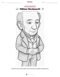Prabaca lembar kerja cetak William Wordsworth