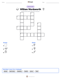 William Wordsworth printable worksheet preview