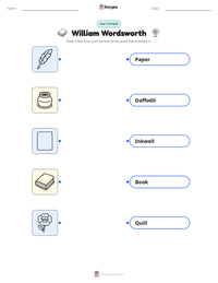 William Wordsworth printable worksheet preview