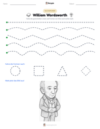 William Wordsworth druckbare Arbeitsblatt Vorschau