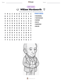 William Wordsworth druckbare Arbeitsblatt Vorschau