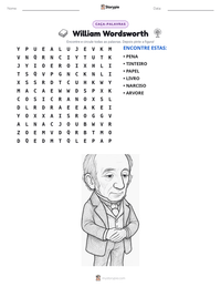 Prévia da folha de atividades imprimível William Wordsworth