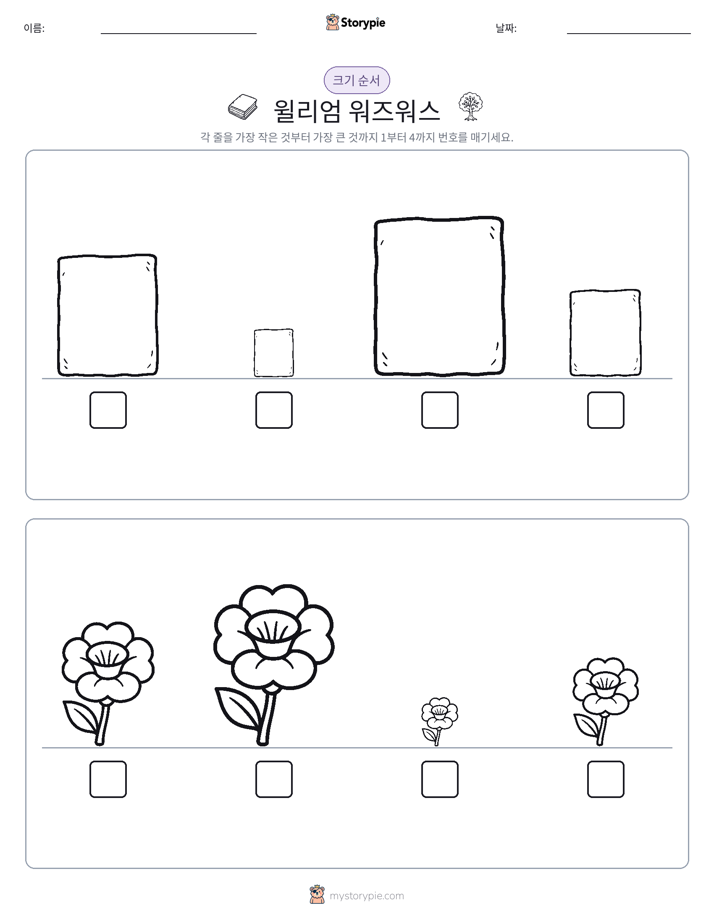 크기 순서