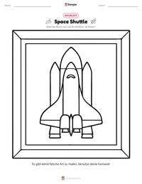 Space Shuttle druckbare Arbeitsblatt Vorschau