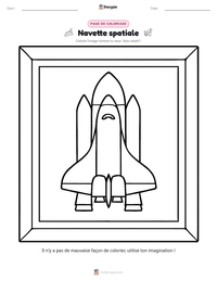 Aperçu de la feuille de travail imprimable Navette spatiale