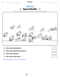 Space Shuttle druckbare Arbeitsblatt Vorschau