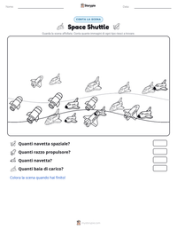 Anteprima della scheda stampabile di Space Shuttle