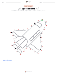 Space Shuttle druckbare Arbeitsblatt Vorschau