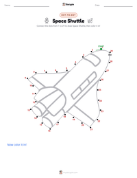 Space Shuttle printable worksheet preview