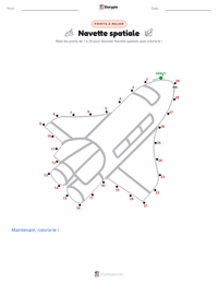 Aperçu de la feuille de travail imprimable Navette spatiale