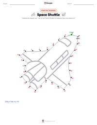 Space Shuttle afdrukbare werkblad voorbeeld