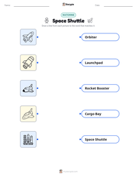 Space Shuttle printable worksheet preview