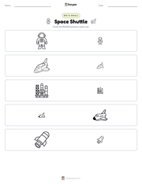 Space Shuttle printable worksheet preview