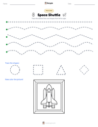 Space Shuttle printable worksheet preview