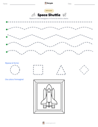 Anteprima della scheda stampabile di Space Shuttle
