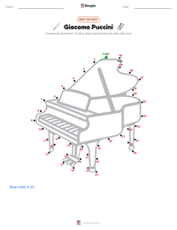 Giacomo Puccini printable worksheet preview