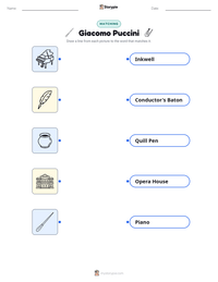 Giacomo Puccini printable worksheet preview