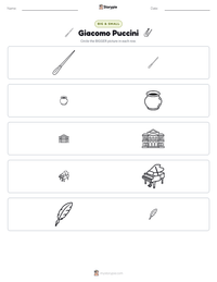 Giacomo Puccini printable worksheet preview
