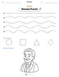 Giacomo Puccini printable worksheet preview