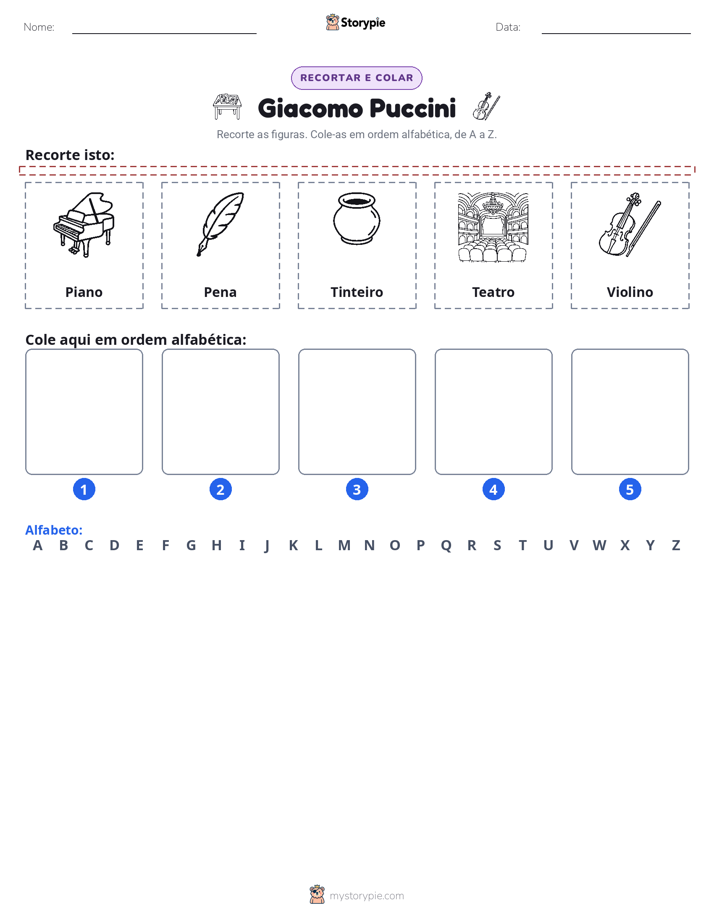 Recortar & Colar Alfabeto