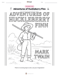 Adventures of Huckleberry Finn printable worksheet preview