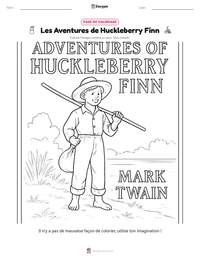 Aperçu de la feuille de travail imprimable Les Aventures de Huckleberry Finn