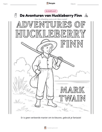 De Avonturen van Huckleberry Finn afdrukbare werkblad voorbeeld