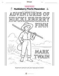 Huckleberry Finn'in Maceraları yazdırılabilir çalışma sayfası önizlemesi