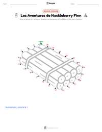 Aperçu de la feuille de travail imprimable Les Aventures de Huckleberry Finn