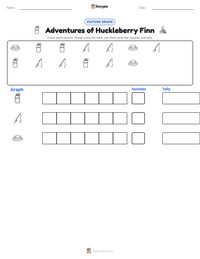Adventures of Huckleberry Finn printable worksheet preview