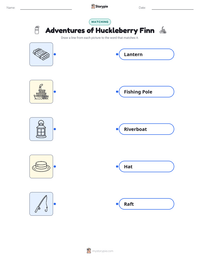 Adventures of Huckleberry Finn printable worksheet preview