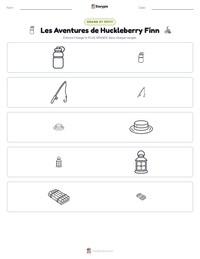 Aperçu de la feuille de travail imprimable Les Aventures de Huckleberry Finn