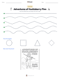 Adventures of Huckleberry Finn printable worksheet preview