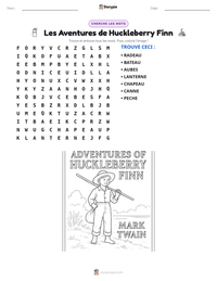 Aperçu de la feuille de travail imprimable Les Aventures de Huckleberry Finn